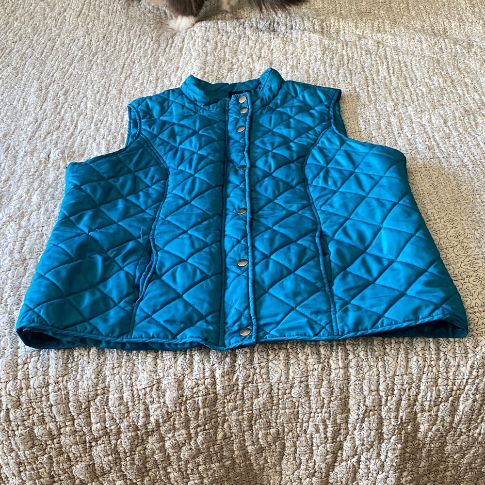 Erika Turquoise Quilted Vest
